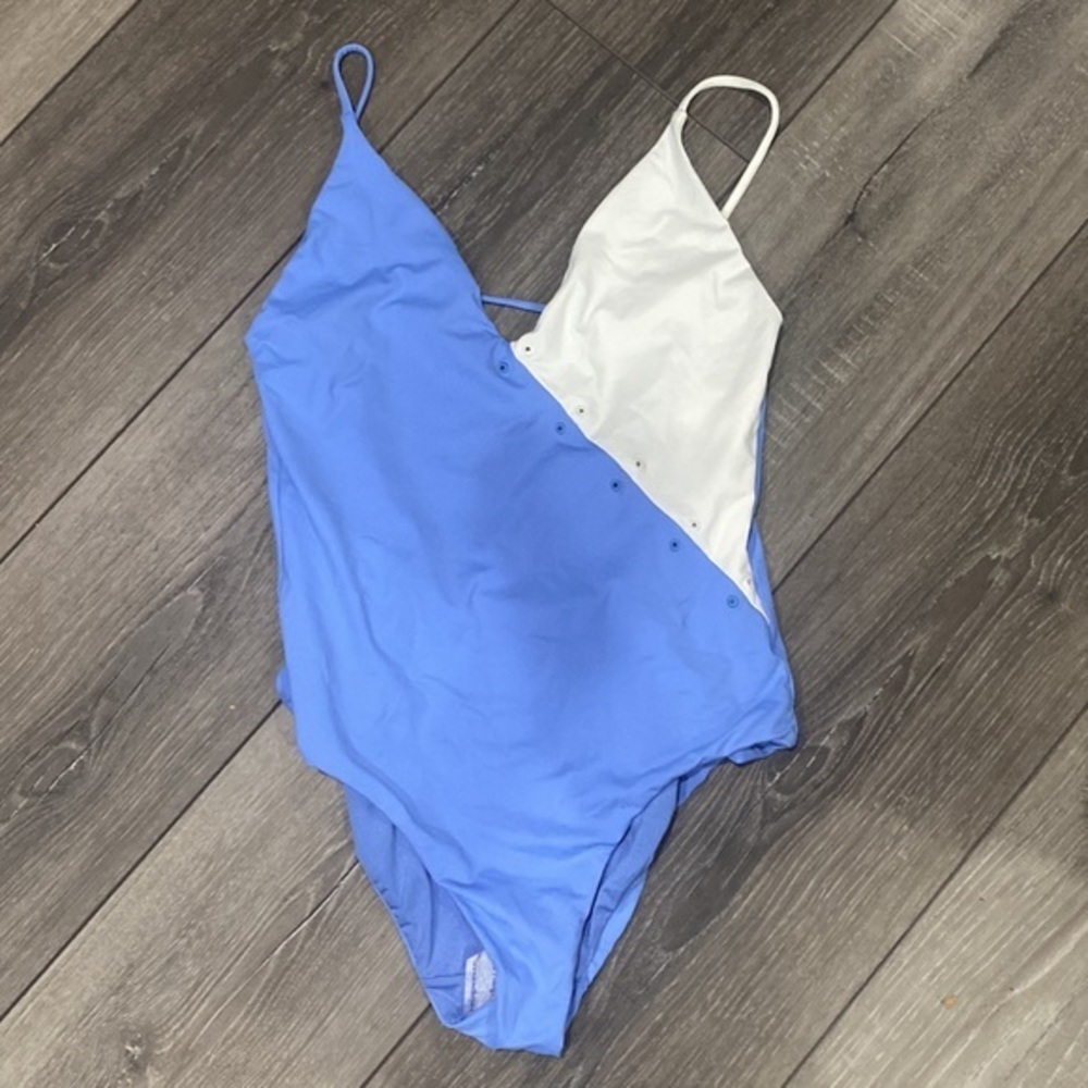 NWOT! Onia White and Blue‎ Color-blocking One Piece